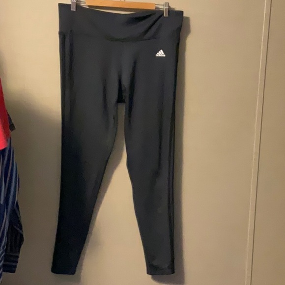 Adidas Kids Charcoal Leggings - Picture 1 of 6